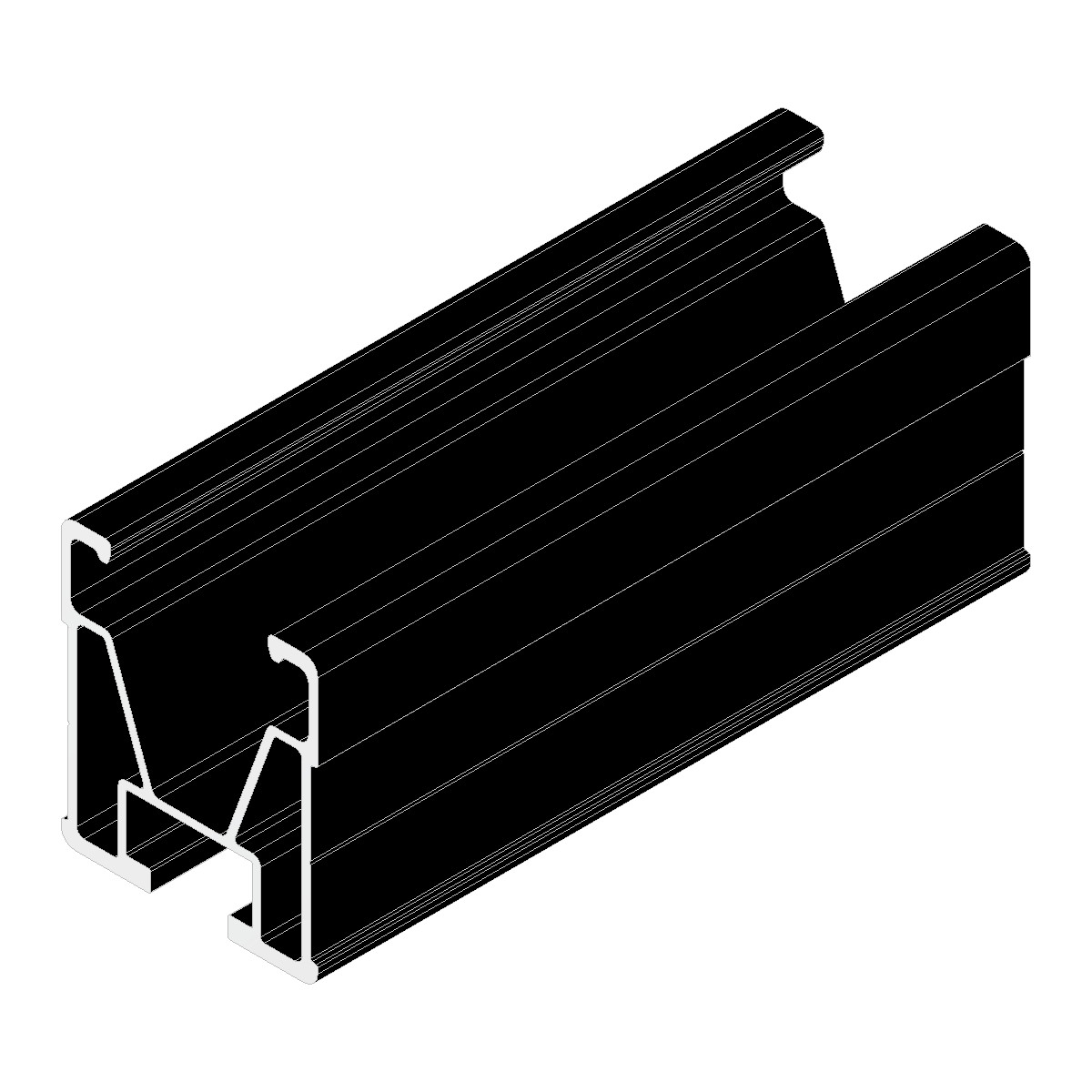Bild von NovaFixx NOVA U-Rail TOP black 3600 mm
