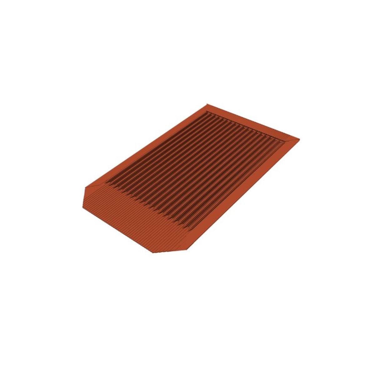 Biber-Platte, Ziegelrot RAL 8004